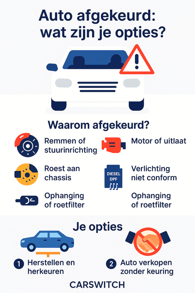 Auto afgekeurd? Ontdek je opties zonder keuring | Carswitch.be